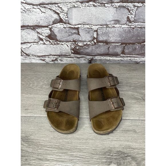 Birkenstock Arizona Mocha Brown Copper 2 Strap Slide Sandals Kids Sz 31EU/13M US - Picture 12 of 16